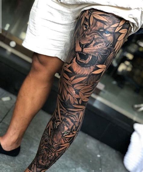 Many people associate tattoos with the criminal world. . Animal leg sleeve tattoos